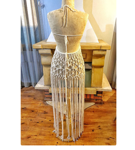 Cotton Hand Woven <b>Festival</b> Clothing Bustier Crop <b>Top</b> Women Macrame Beach Dress - Product Image 1