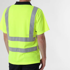 Best Supplier <b>Hi</b> <b>Vis</b> Reflective Safety Workwear Polo <b>Shirt</b> Men Quick Dry Polo <b>T</b> <b>Shirt</b> Solid Color - Product Image 6