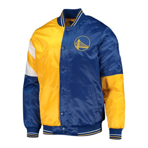 Royal Vintage Satin Varsity Veste Femmes College Golden State Brodé Basketball Letterman Veste Hommes - Product Image 6