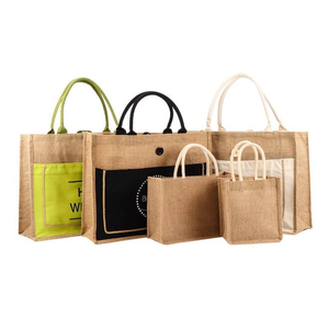 New Arrival Premium Quality Reusable Rainbow Striped Jute Tote <b>Bag</b> Custom Eco-Friendly Carry Shopping <b>Bag</b> - Product Image 2