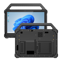 Tablette robuste Windows Cenava 13,3 pouces avec deux batteries amovibles, poignée pliable, indice de protection IP65, tablette industrielle portable pour l'extérieur