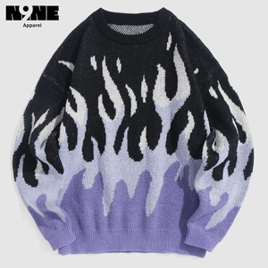 เสื้อสเวตเตอร์ผู้หญิงถักแบบระบายอากาศ คอวี ทรงหลวม สไตล์ลำลอง สำหรับฤดูใบไม้ร่วงและฤดูหนาว แฟชั่นเสื้อสเวตเตอร์ผู้หญิง ผ้าฝ้าย - Product Image 1