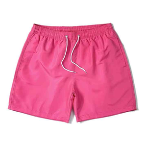 Short de surf personnalisé en vrac pour hommes 100% toile de polyester ceinture élastique look d'été élégant doublure en maille solide décontracté - Product Image 5