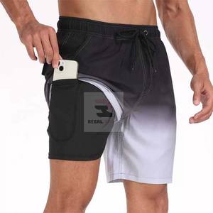 Short double couche respirant en polyester spandex Short de compression personnalisé - Product Image 5