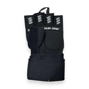 Gants de fitness mi-doigts en polyester pour la musculation et le cyclisme - Noir - Product Image 3