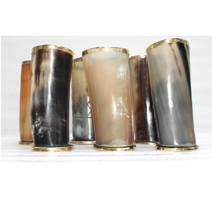 Verre à corne de buffle de haute qualité en gros Fabricant de verre à bière en corne de buffle artisanal exquis Inde - Product Image 6