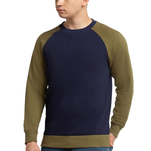 Tricot gaufré personnalisé à manches longues pour hommes, t-shirts épais à col rond, t-shirt ample en coton et polyester pour hommes - Product Image 3