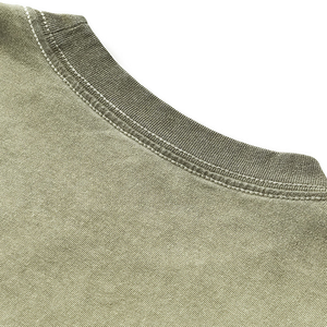 T-shirt vintage personnalisé délavé à l'acide pour homme, 220 grammes, motif uni, logo frontal, style streetwear vieilli - Product Image 2