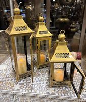 Lanterne à bougie marocaine en laiton, décoration d'intérieur, mariage, Noël, candélabre fait main