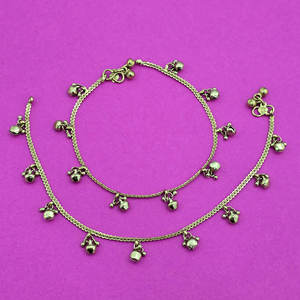Qualité d'exportation de cheville Payal classique antique fait à la main avec placage Mehndi élégant une déclaration de mode achat parfait! - Product Image 1