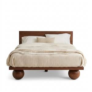 Modern Solid Teak <b>Platform</b> <b>Bed</b> <b>Frame</b> Wooden Bedroom Furniture Custom Size Indonesia Manufacturer - Product Image 4