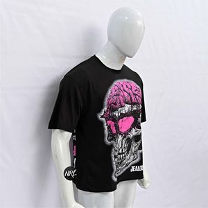 ! 00% coton sérigraphie hommes manches courtes lettre O cou top qualité respirant microfibre poids lourd conceptions personnalisées t-shirt - Product Image 5