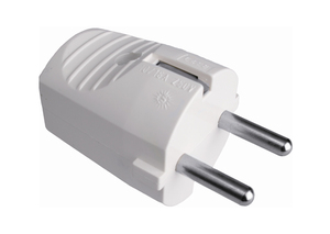 Connettore aereo bipolare con TTL bianco 16A 250V in termoplastica autoestinguente (Solera 6428) - Product Image 1