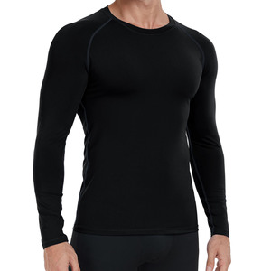 Logo personnalisé chemise de gymnastique à manches longues pour hommes sonnerie de compression confortable pour Gym Crew Fitness musculation chemise ajustée - Product Image 1