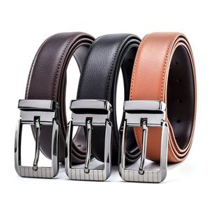 Genuine Leather Men's Belt Latest Genuine Cow Hide Leather with Alloy for Buckle Fashion <b>Waist</b> <b>Chain</b> - Product Image 1
