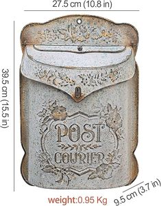 Boîte aux lettres en métal élégante fabriquée en Inde, qualité industrielle, boîte de réception de messages, propriété commerciale, gestion professionnelle des courriers POST - Product Image 2