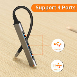 <span class=keywords><strong>FIDECO</strong></span>-concentrador de red 4 en 1, 4 puertos Usb 3,0, 4k, hd, Delgado, divisor usb, 5gbps, 4 puertos, estación de acoplamiento - Product Image 4