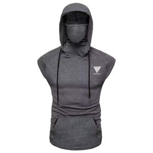 เสื้อฮู้ดออกกำลังกายแบบไม่มีแขน พิมพ์โลโก้ตามสั่ง ปักลาย สำหรับใส่เล่นกีฬาฤดูร้อน สีพื้น คุณภาพสูง - Product Image 1