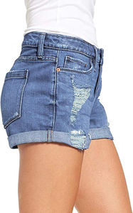 Shorts pour femmes à taille élastique, qualité supérieure, OEM personnalisé, fournisseur d'usine de haute qualité, forte demande, style professionnel haut de gamme - Product Image 2