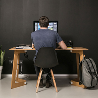 Bureau de travail moderne convertible de qualité supérieure, modulaire, pour usage commercial, en tissu écologique, contreplaqué de bouleau, Valchromat