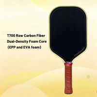 Paleta de Pickleball JAS T700 de Fibra de Carbono con Núcleo de Panal PP, Fabricación Personalizada OEM ODM JAS, Ligera, Profesional, con Diseño de Logotipo Personalizado