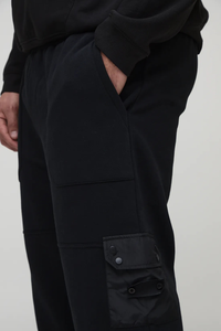 Vêtements de rue OEM personnalisé lavé lourd GSM vierge pantalons pour hommes en éponge française surdimensionné Jogger noir pantalons de survêtement pour hommes - Product Image 3