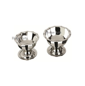 ถ้วยไอศกรีมสแตนเลสทำด้วยมือถ้วยสีเงิน - Product Image 6