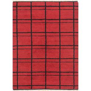 Alfombras de Lana Anudadas a Mano Zuri, Alfombra Kilim Abstracta de Gran Tamaño 9x12 para Entrada de Casa, Diseño Rectangular Abstracto para Pasillo - Product Image 1