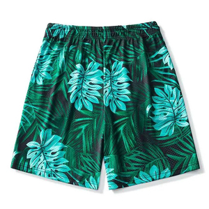 Pantalones cortos de malla personalizados con logotipo y gráfico Pantalones cortos de verano de gran tamaño para hombres con impresión sublimada con cordón de bolsillo - Product Image 2