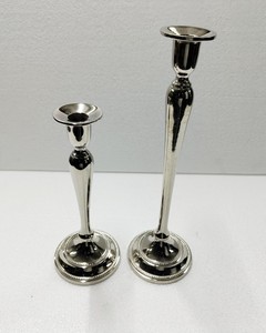 Bougeoir conique en métal, pilier de bougie, couleur noire, lot de 3, support moderne fait à la main, pilier de table en fil métallique, long bâton - Product Image 3