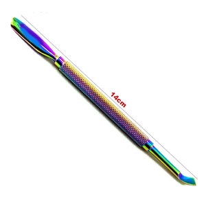 Ensemble d'outils d'art d'ongle en acier inoxydable Double face pédicure manucure outils peau morte Push cuticule dissolvant point incurvé ongles poussoir - Product Image 5
