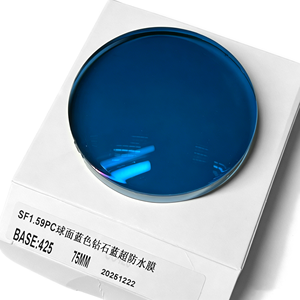 Lentilles de lunettes DANYUE en gros, semi-finies, 1.59PC, photochromiques, film bleu UV410 SP SHMC, <span class=keywords><strong>lentille</strong></span> optique 75mm 4.25C, étanche - Product Image 3