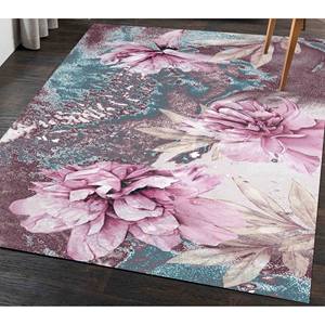 พรมลายดอกโบตั๋นสีชมพู: พรมปูพื้นกันลื่นที่ทันสมัยพร้อมพรมนุ่ม - Product Image 2