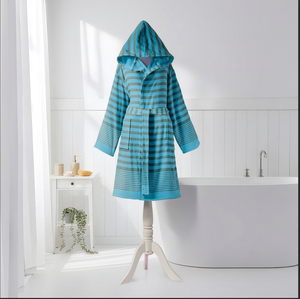 Peignoir turc à capuche Chakra Terry-backed, 6 couleurs - Product Image 2