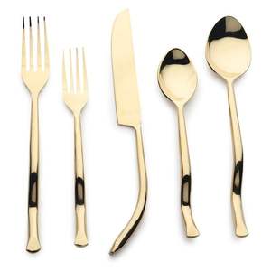 Ensemble de couverts de luxe haut de gamme en or et argent, couteaux à steak, couverts roulés en stock pour les mariages et les dîners, ensemble de couverts - Product Image 3