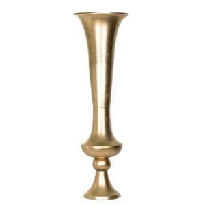 Florero de boda de estilo moderno de lujo Centro de mesa de boda de metal con acabado de oro alto con embalaje de logotipo personalizado al por mayor - Product Image 4