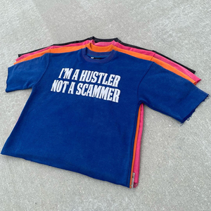 เสื้อยืดผ้าฝ้ายทอแบบสวมหัวสำหรับผู้ชายเสื้อครอปซักได้สำหรับผู้ชายเสื้อยืดคอกลมผ้าคอตตอน100เปอร์เซ็นต์โลโก้ออกแบบได้ตามต้องการ - Product Image 1