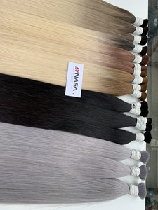 Extensiones de cabello humano vietnamita ondulado de alta calidad de 8 pulgadas-40 pulgadas, cutícula completa, cabello alineado, trama a granel - Product Image 5