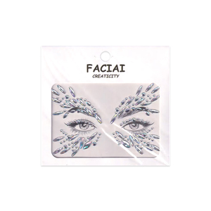 Silver <strong>Face</strong> <strong>Gem</strong> | Holographic Rhinestone <strong>Face</strong> Stickers | <strong>Festival</strong> &amp; Party <strong>Face</strong> Decor Wholesale . - Product Image 3