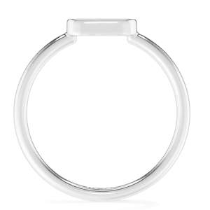 Anillo de Boda Apilable de Plata de Ley 925 con Engaste de Bisel, Gema de Nácar en Forma de Nube, Estilo Moderno y Elegante - Product Image 4