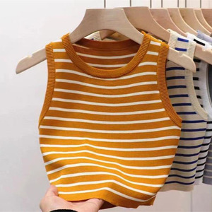 Débardeur court intelligent pour femme, style sport d'été, avec boutons, décontracté, athlétique, sans manches, pour la gym - Product Image 4