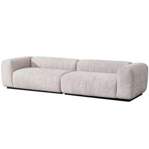 Sofá Modular Moderno de Tela con Tres Asientos |   Sofá Seccional Tapizado de Lujo con Brazos Rectos para Sala de Estar, Villa o Escuela |   Horti - Product Image 3