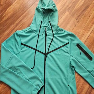Conjunto de sudaderas con capucha y pantalones para correr para hombre, ropa deportiva de dos piezas, chándales de otoño e invierno para hombre, trajes lisos con cremallera de gran tamaño - Product Image 3
