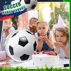 Set de Piñata de Balón de Fútbol con Antifaz, Bastón, Pegatinas de Papel, Llaveros, Pulseras y Mini Balones para Decoración de Cumpleaños - Product Image 4