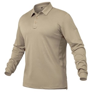 Polo à manches longues personnalisé OEM polo à manches longues vente en gros fournisseur d'impression de broderie en coton polyester mode décontractée pour hommes - Product Image 3