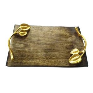 Bandeja de madera clásica al por mayor bandeja de madera moderna elegante de 2 piezas bandeja de madera de acacia personalizable - Product Image 3