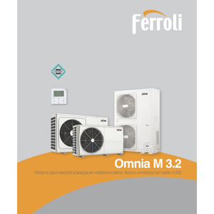 Bomba de Calor Hidrónica Ferroli Omnia M 3.2 Monoblock 8 kW Inverter R32 A+++ Aire-Agua para Sistemas HVAC Domésticos - Product Image 2