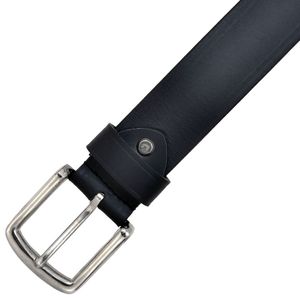 100% genuino hombre Vintage negro y bronceado cuero de vaca cinturón Casual/Formal con hebilla cuadrada elemento patrón sólido - Product Image 2