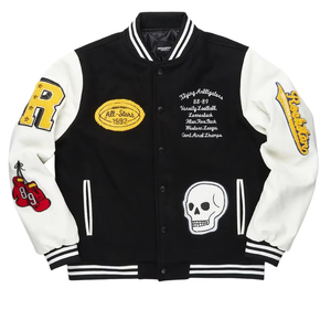 Veste de baseball imprimée tendance de haute qualité pour femmes, nouveautés printemps 2026, vente chaude, vestes bomber universitaires pour femmes - Product Image 1