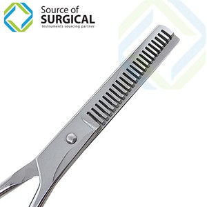 Tijeras de adelgazamiento de corte de pelo de tamaño pequeño de proveedor de peluquero profesional herramienta de belleza de cerámica de acero inoxidable afilado recto - Product Image 4
